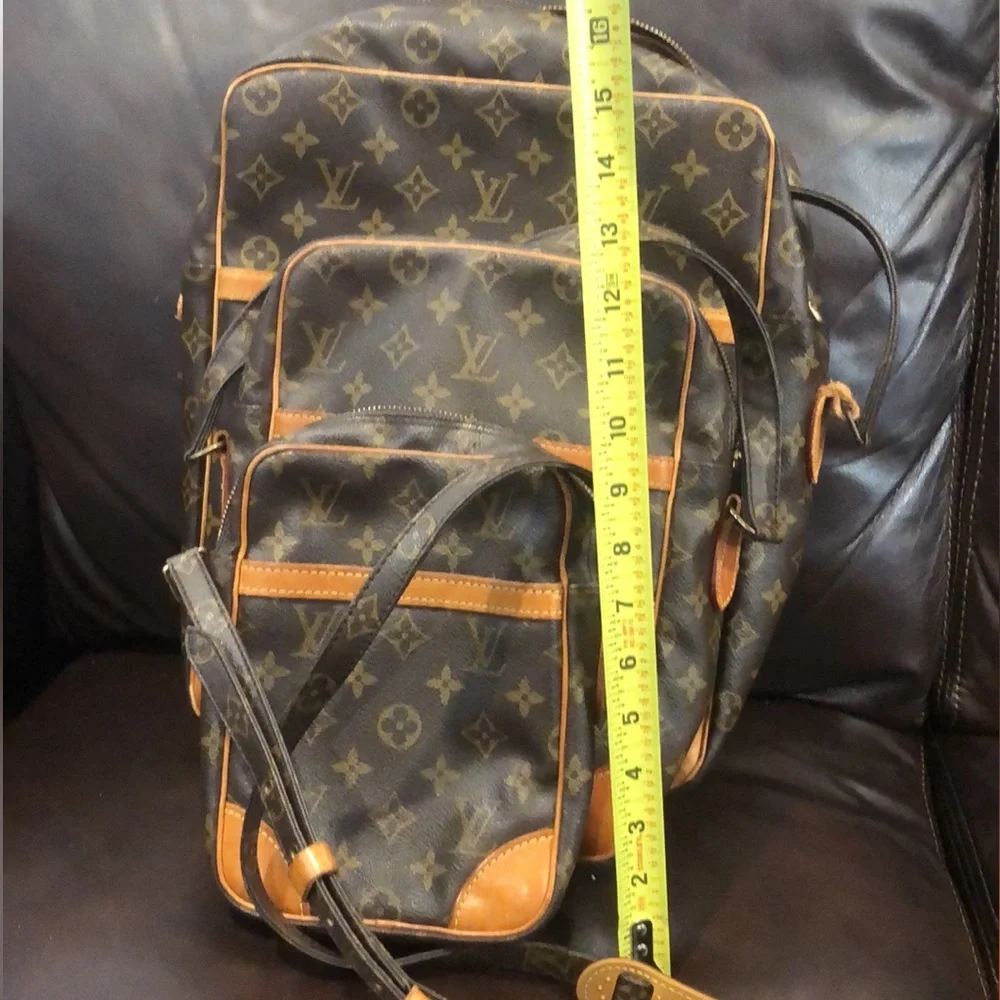 LOUIS VUITTON LV Danube Monogram Crossbody Messenger Bag PM / MM / GM Authentic